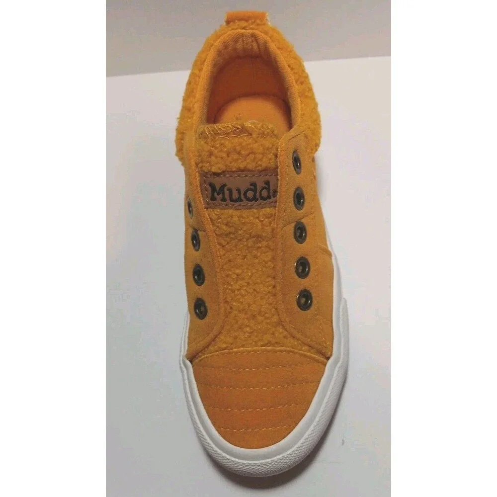 Tennis Shoes Size 1 Youth, Unisex Mudd Shoes, Yellow, Slip On